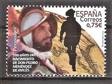 Briefmarke Spanien Mi.Nr. 5419 ** Pedro Menéndez de Avilés 2020 / Admiral, Entdecker und erster Gouverneur Floridas