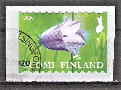 Briefmarke Finnland Mi.Nr. 2706 o (selbstklebend) Wildblumen 2020 / Rundblättrige Glockenblume (Campanula rotundifolia)