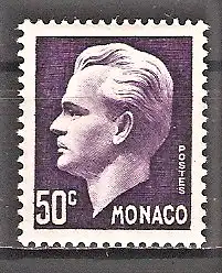 Briefmarke Monaco Mi.Nr. 416 ** Fürst Rainier III. 1951