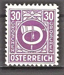 Briefmarke Österreich Mi.Nr. 732 ** Freimarken 1945 / Posthorn-Zeichnung