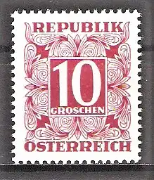 Briefmarke Österreich Portomarke Mi.Nr. 237 ** Ziffernzeichnung im Zierrahmen 1949