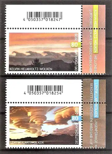 Briefmarke BRD Mi.Nr. 3527-3528 ** Bogenecken oben rechts - Himmelsereignisse 2020 / Kompletter Satz !
