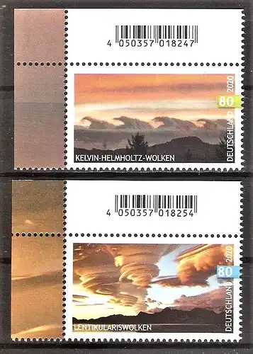 Briefmarke BRD Mi.Nr. 3527-3528 ** Bogenecken oben links - Himmelsereignisse 2020 / Kompletter Satz !