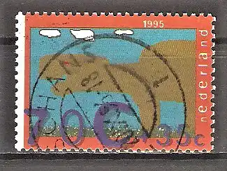 Briefmarke Niederlande Mi.Nr. 1558 o Voor het Kind 1995 / Das Kind und die Phantasie – Kinderzeichnungen auf Computer / "Dino"