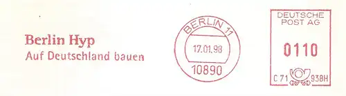 Freistempel C71 938H Berlin - Berlin Hyp - Auf Deutschland bauen (#3069)