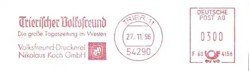 Freistempel F68 4156 Trier - Trierischer Volksfreund - Die große Tageszeitung im Westen (#3063)