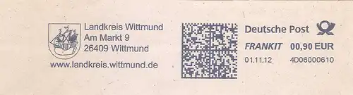 Freistempel 4D06000610 Wittmund - Landkreis Wittmund - www.landkreis.wittmund.de (Abb. Wappen) (#3058)