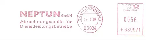 Freistempel F689971 Taufkirchen - NEPTUN GmbH - Abrechnungsstelle für Dienstleistungsbetriebe (#3054)