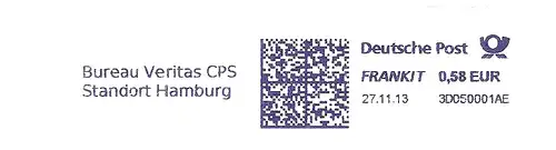 Freistempel 3D050001AE Hamburg - Bureau Veritas CPS - Standort Hamburg (#3051)