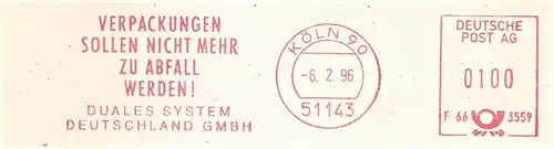 Freistempel F66 3559 Köln - Duales System Deutschland GmbH (#2093)