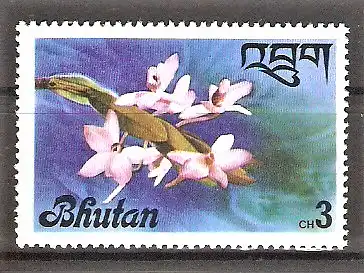 Briefmarke Bhutan Mi.Nr. 671 ** Flora 1976 / Orchidee