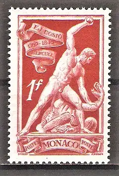 Briefmarke Monaco Mi.Nr. 349 ** 180. Geburtstag von François-Joseph Bosio 1948 / Skulptur "Herkules kämpft mit Schlange"