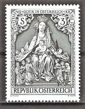 Briefmarke Österreich Mi.Nr. 1238 ** Ausstellung „Gotik in Österreich“ in Krems 1967 / Schutzmantelmadonna