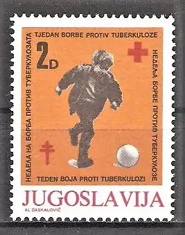 Briefmarke Jugoslawien Zwangszuschlagsmarke Mi.Nr. 101 ** Rotes Kreuz 1985 - Woche der Tuberkulose-Bekämpfung