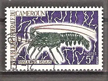 Briefmarke Kamerun Mi.Nr. 541 o Königslanguste (Panulirus regius)