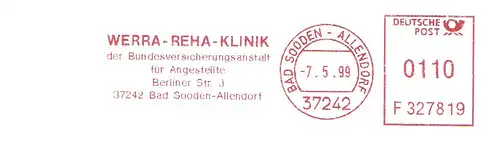 Freistempel F327819 Bad Sooden Allendorf - WERRA REHA KLINIK der Bundesversicherungsanstalt für Angestellte (#2120)