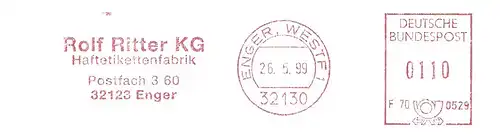 Freistempel F70 0529 Enger, Westf - Rolf Ritter KG Haftetikettenfabrik (#2123)