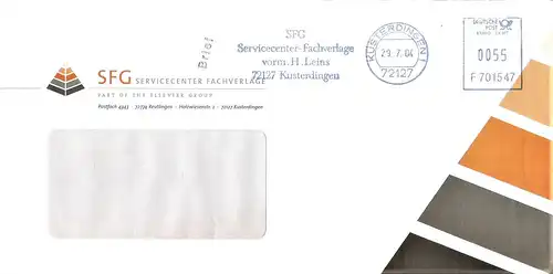 Freistempel F701547 Kusterdingen - SFG Servicecenter-Fachverlage vorm. H. Leins (#AFS42)