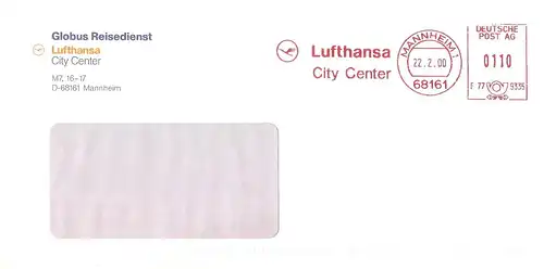 Freistempel F77 9335 Mannheim - Lufthansa City Center (#AFS45)