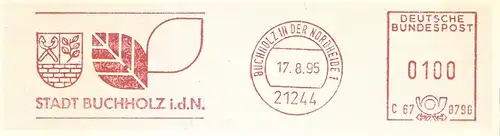 Freistempel C67 879G Buchholz in der Nordheide - Stadt Buchholz i.d.N. (Abb. Wappen) (#2166)