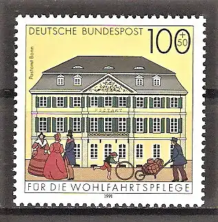 Briefmarke BRD Mi.Nr. 1567 ** Historische Posthäuser in Deutschland 1991 / Postamt Bonn