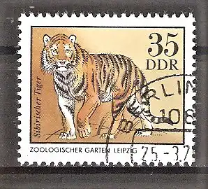 Briefmarke DDR Mi.Nr. 2036 o Sibirischer Tiger (Panthera tigris altaica)