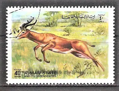 Briefmarke Ajman Mi.Nr. 1311 A o Gazelle