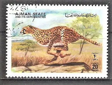 Briefmarke Ajman Mi.Nr. 1307 A o Gepard