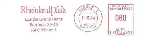 Freistempel B23 5250 Mainz - Landeskriminalamt Rheinland Pfalz (#3013)