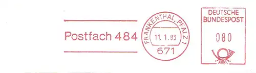 Freistempel Frankenthal, Pfalz - Postfach 484 (#3005)