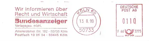 Freistempel F66 3775 Köln - Bundesanzeiger - Wir informieren über Recht und Wirtschaft (#3024)