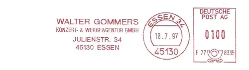 Freistempel F77 8335 Essen - Walter Gommers / Konzert- & Werbeagentur GmbH (#2173)