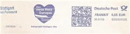 Freistempel 1D0500032E Stuttgart - Bahnprojekt Stuttgart-Ulm / Das neue Herz Europas (#2244)