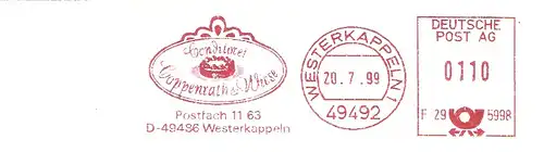 Freistempel F29 5998 Westerkappeln - Conditorei Coppenrath & Wiese (Abb. Torte) (#2251)