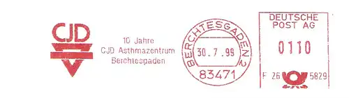 Freistempel F26 5829 Berchtesgaden - CJD / 10 Jahre CJD Asthmazentrum Berchtesgaden (#2252)