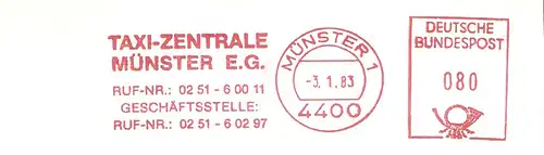 Freistempel Münster - TAXI-ZENTRALE MÜNSTER E.G. (#3000)