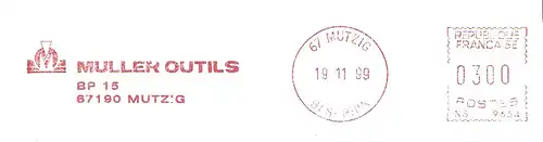 Freistempel Frankreich NS 9654 Mutzig - MULLER OUTILS (#2914)