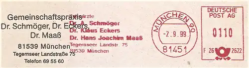 Freistempel F26 2622 München - Zahnärzte Dr. Schmöger, Dr. Eckers, Dr. Maaß (#2536)