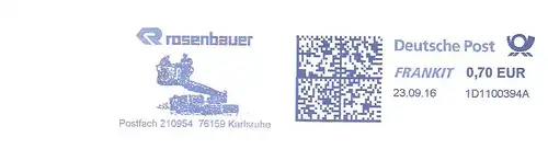 Freistempel 1D1100394A Karlsruhe - Rosenbauer (Abb. Hubrettungsbühne für Feuerwehren) (#2543)