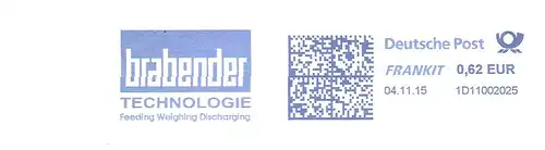 Freistempel 1D11002025 Duisburg - brabender Technologie - Feeding Weighing Discharging (#2525)