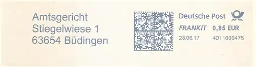 Freistempel 4D11000475 Büdingen - Amtsgericht Büdingen (#2269)