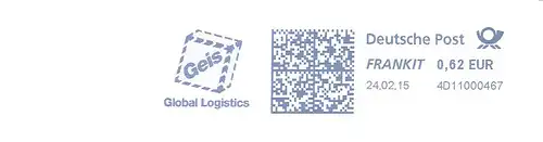 Freistempel 4D11000467 Bad Neustadt a. d. Saale - Geis Global Logistics (Abb. Paket) (#2270)