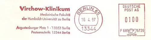 Freistempel F68 5726 Berlin - Virchow-Klinikum / Medizinische Fakultät der Humboldt-Universität zu Berlin (#2275)