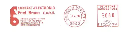 Freistempel E22 2054 Hirschberg an der Bergstr - Kontakt-Electronic Fred Braun GmbH (#2281)