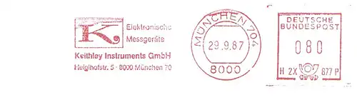 Freistempel H2X 877P München - K Elektronische Messgeräte / Keithley Instruments GmbH (#2372)