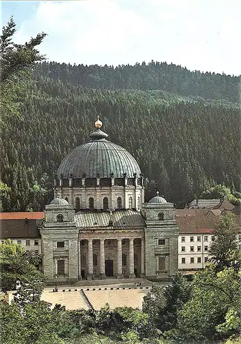 Ansichtskarte Deutschland - St. Blasien / Schwarzwald - Pfarrkirche St. Blasius ehem. Benediktinerabteikirche (1772)