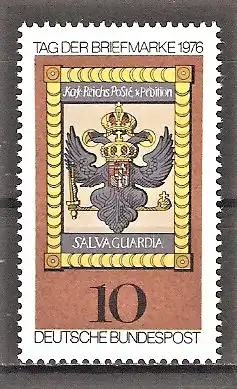 Briefmarke BRD Mi.Nr. 903 ** Tag der Briefmarke 1976 / Posthausschild der Kaiserlichen Reichs-Post-Expedition Höchst am Main