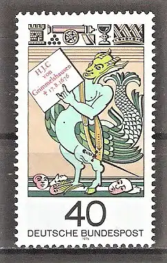 Briefmarke BRD Mi.Nr. 902 ** 300. Todestag von Hans Jacob Christoffel von Grimmelshausen 1976 / Fabelwesen