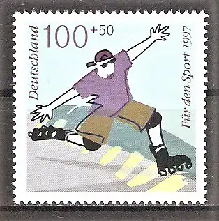Briefmarke BRD 1899 ** Sporthilfe 1997 / Inline-Skating