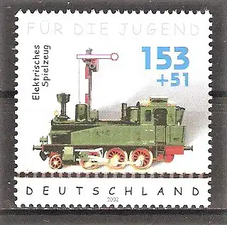 Briefmarke BRD Mi.Nr. 2264 ** Jugend 2002 Kinderspielzeug / Technisches Spielzeug (Elektrische Eisenbahn)